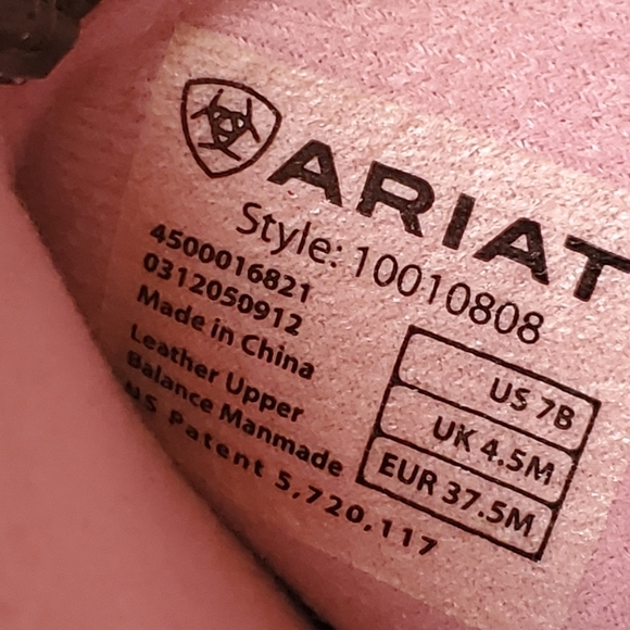 ARIAT FATBABY 7B. LEATHER WESTERN WOMEN BOOT. - Picture 7 of 12